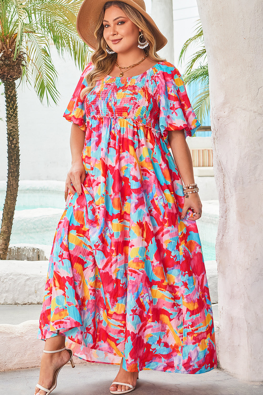 Rachel - The Puff-Sleeve Maxi Made for Curves — plus-size dress, Kothlis