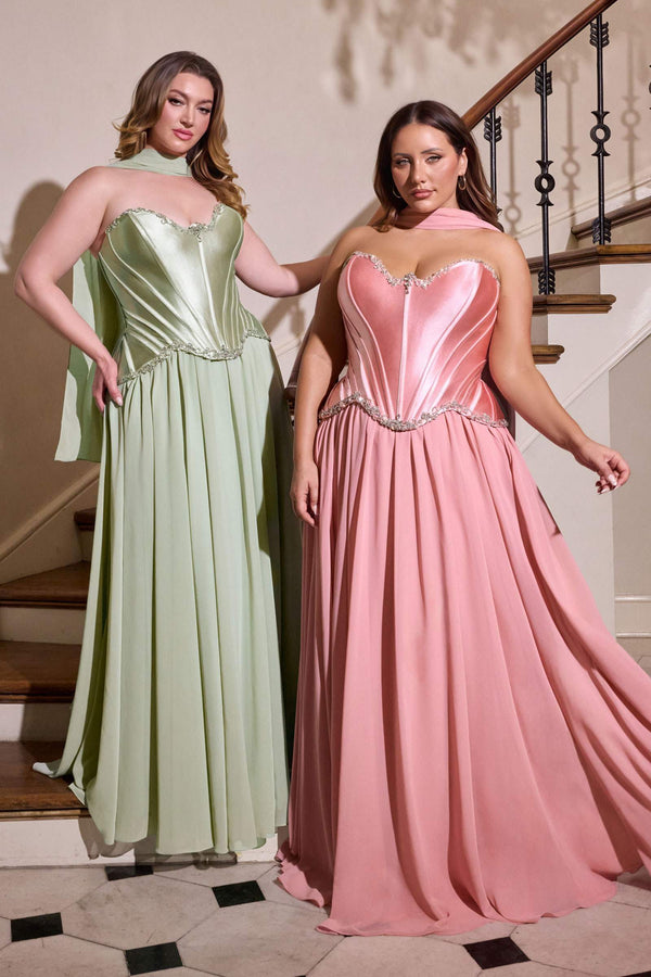 Ladivine — Sculpted Satin Corset Gown — alternate view