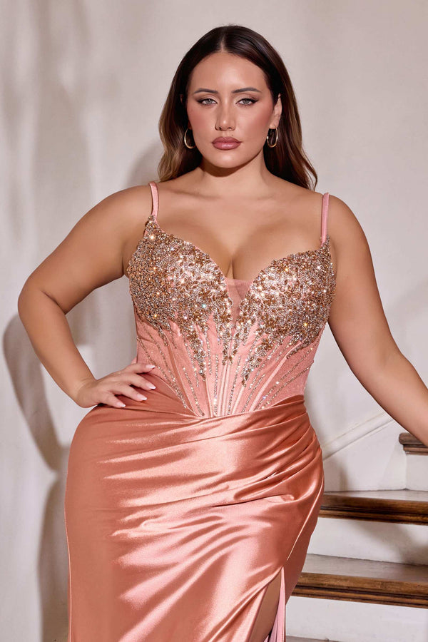 Ladivine — Off-Shoulder Satin Gown — alternate view