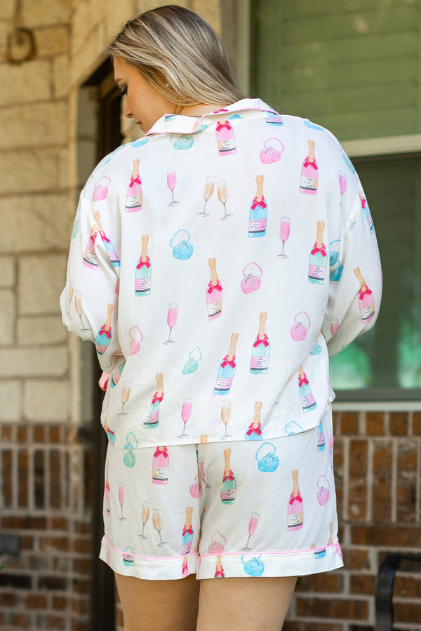 Milani — Long-Sleeve PJ Set in White — alternate view