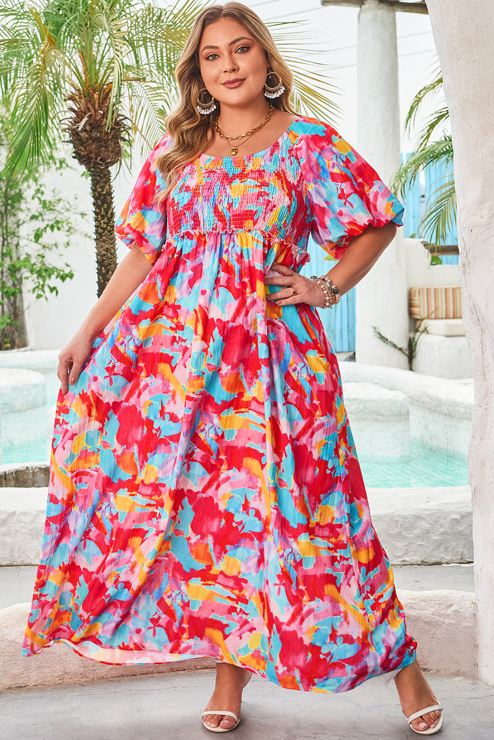 Rachel - The Puff-Sleeve Maxi Made for Curves — plus-size dress, Kothlis