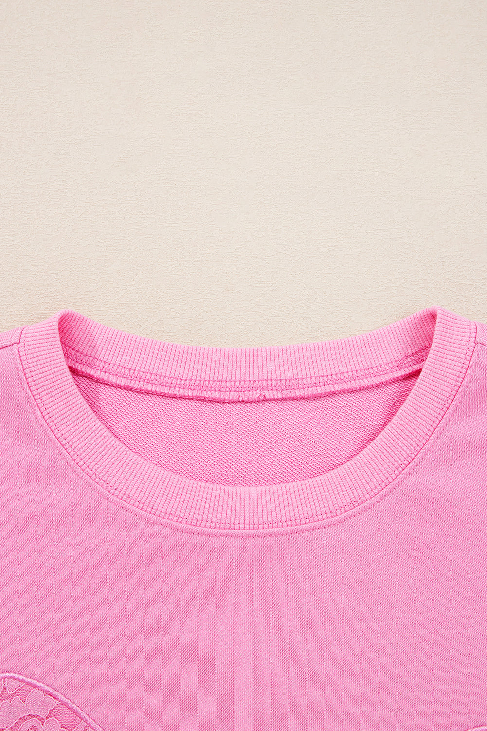 Pink Big-Bow Lace Dolman Sweatshirt — plus-size sweatshirt, Kothlis