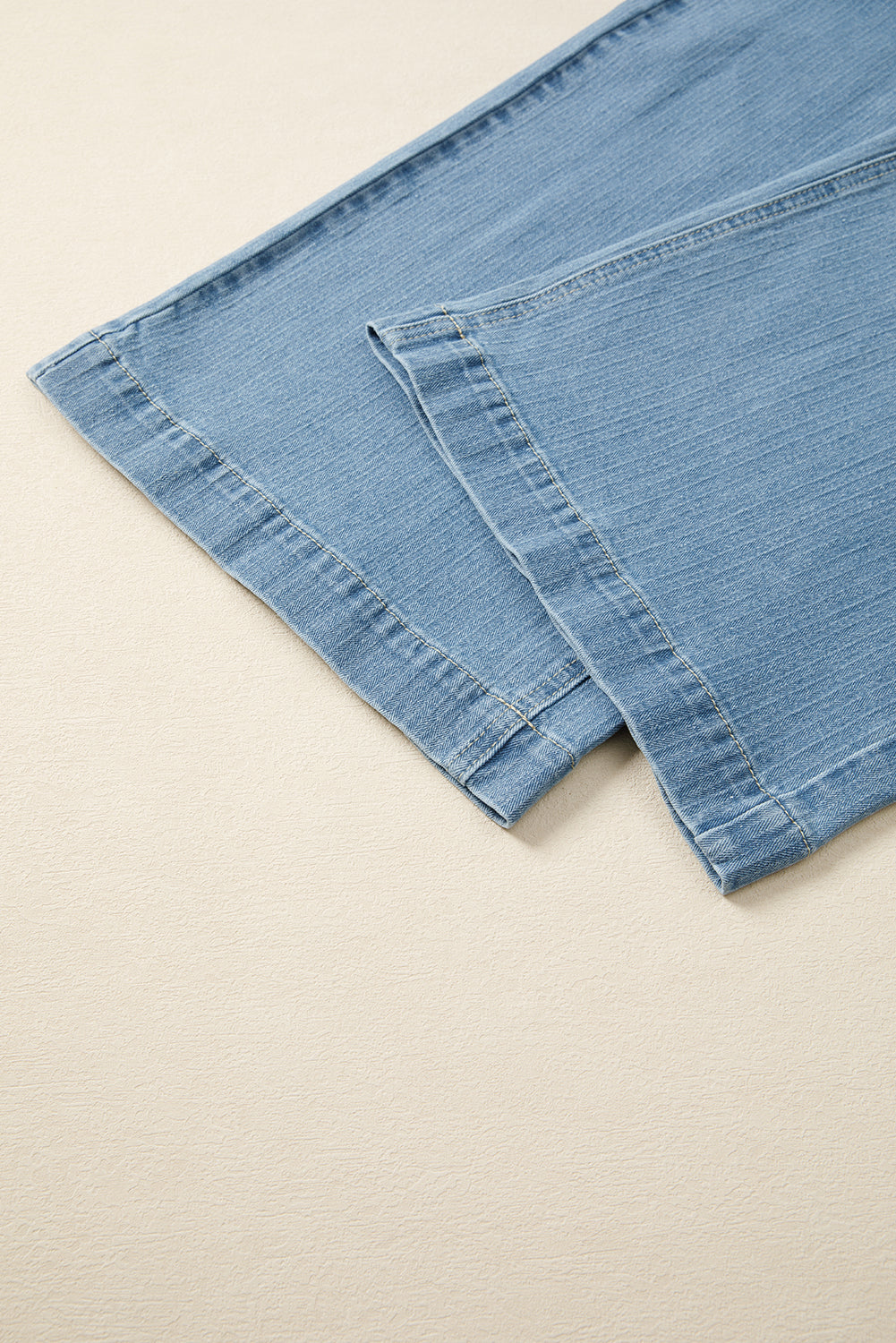 Adelyn - Textured Wide-Leg Jeans in Dusk Blue — plus-size bottoms, Kothlis
