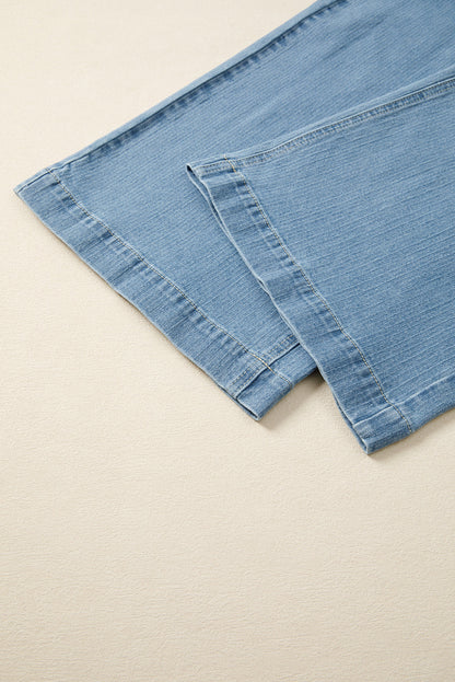 Adelyn - Textured Wide-Leg Jeans in Dusk Blue — plus-size bottoms, Kothlis