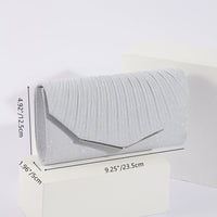 Vintage Evening Clutch Bag - Pleated Pillow Handbag for Women - Party Wedding Banquet Purse