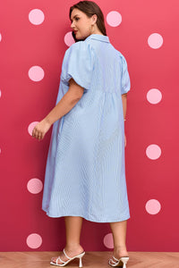 Julieta Detail Collar Midi PLUS Dress