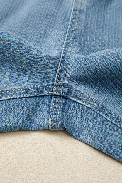 Adelyn - Textured Wide-Leg Jeans in Dusk Blue — plus-size bottoms, Kothlis