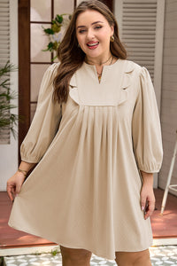 Mila Scallop Detail Mini PLUS Dress