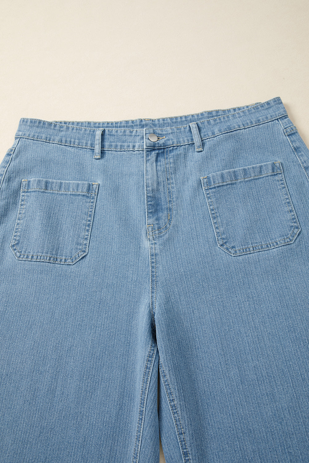 Adelyn - Textured Wide-Leg Jeans in Dusk Blue — plus-size bottoms, Kothlis