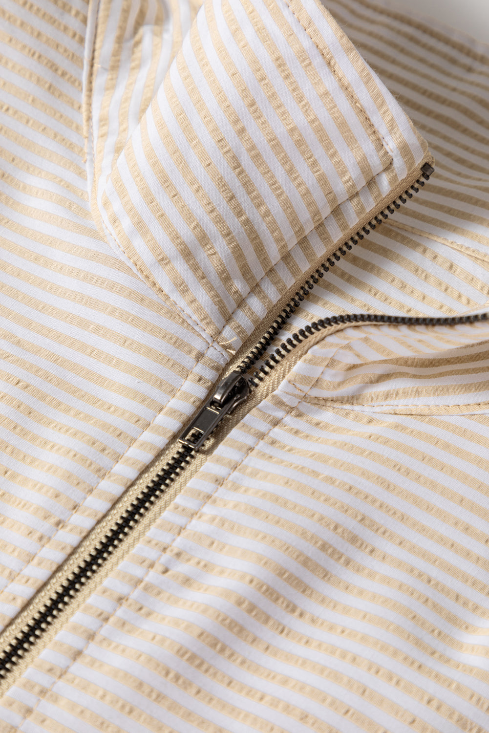Khaki Stripe Half-Zip - French Terry Comfort — plus-size sweatshirt, Kothlis