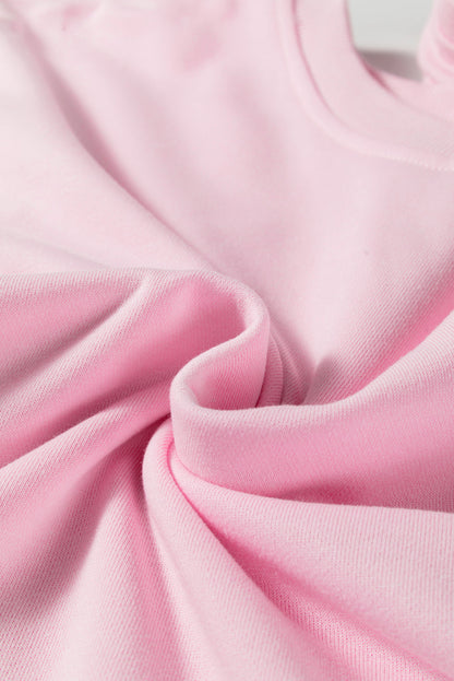 Pink Colorblock Drop-Shoulder Sweatshirt — plus-size sweatshirt, Kothlis