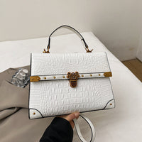 Large-Capacity Women's Handbag – Crocodile Pattern PU Leather Purse