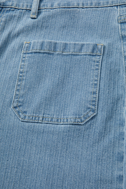 Adelyn - Textured Wide-Leg Jeans in Dusk Blue — plus-size bottoms, Kothlis