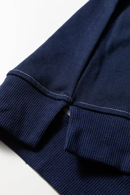 Blue Stripe Colorblock Sweatshirt - Made to Layer — plus-size sweatshirt, Kothlis