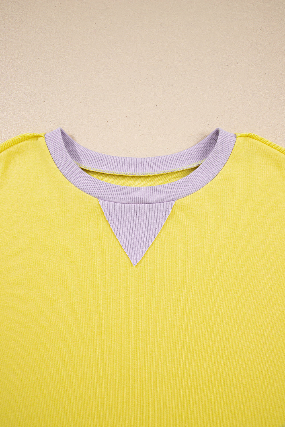 Yellow Stripe Colorblock Crewneck Sweatshirt — plus-size sweatshirt, Kothlis