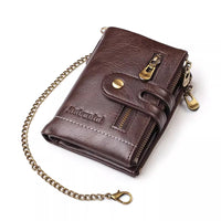 Genuine Leather Multi-Card Slot ID Card Holder Coin Purse Wallet – Large Capacity