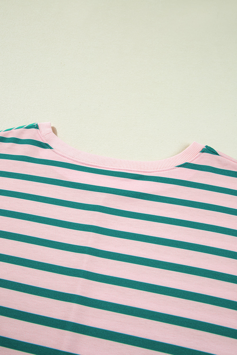 Green Stripe Side-Slit Colorblock Sweatshirt — plus-size sweatshirt, Kothlis