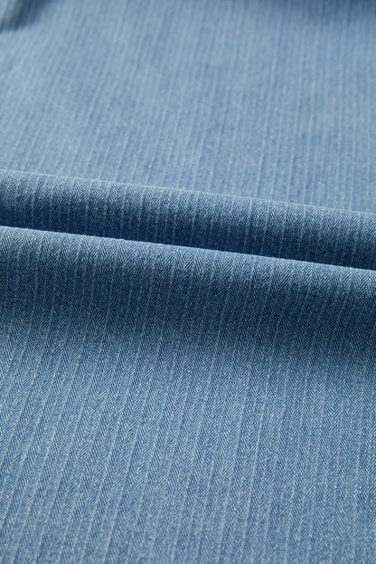 Adelyn - Textured Wide-Leg Jeans in Dusk Blue — plus-size bottoms, Kothlis