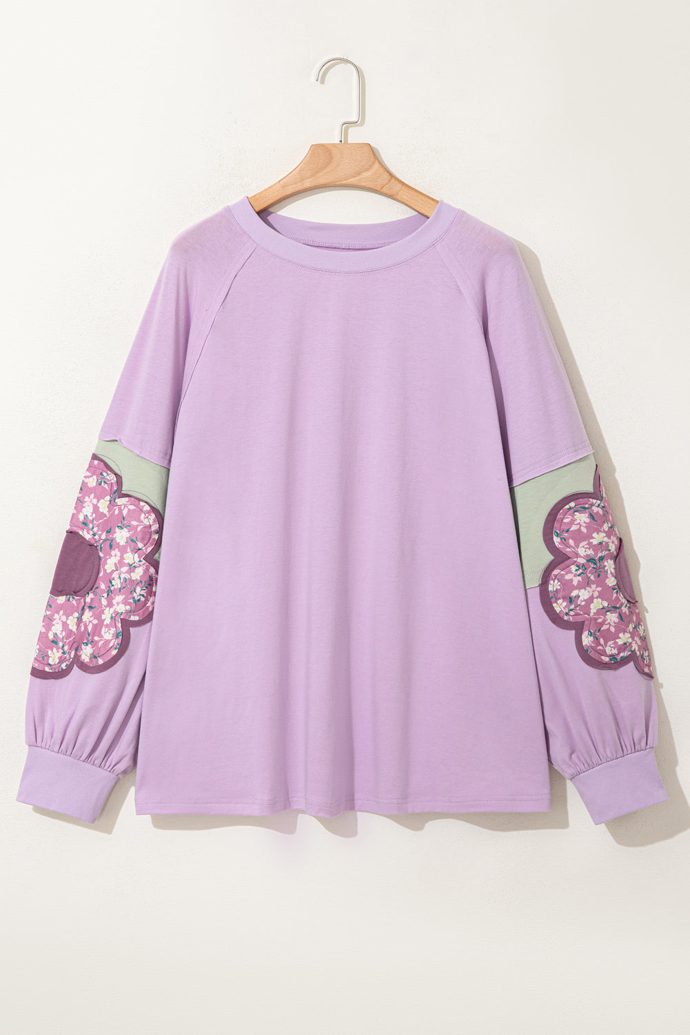 Phalaenopsis Floral Patch Pullover — plus-size sweatshirt, Kothlis