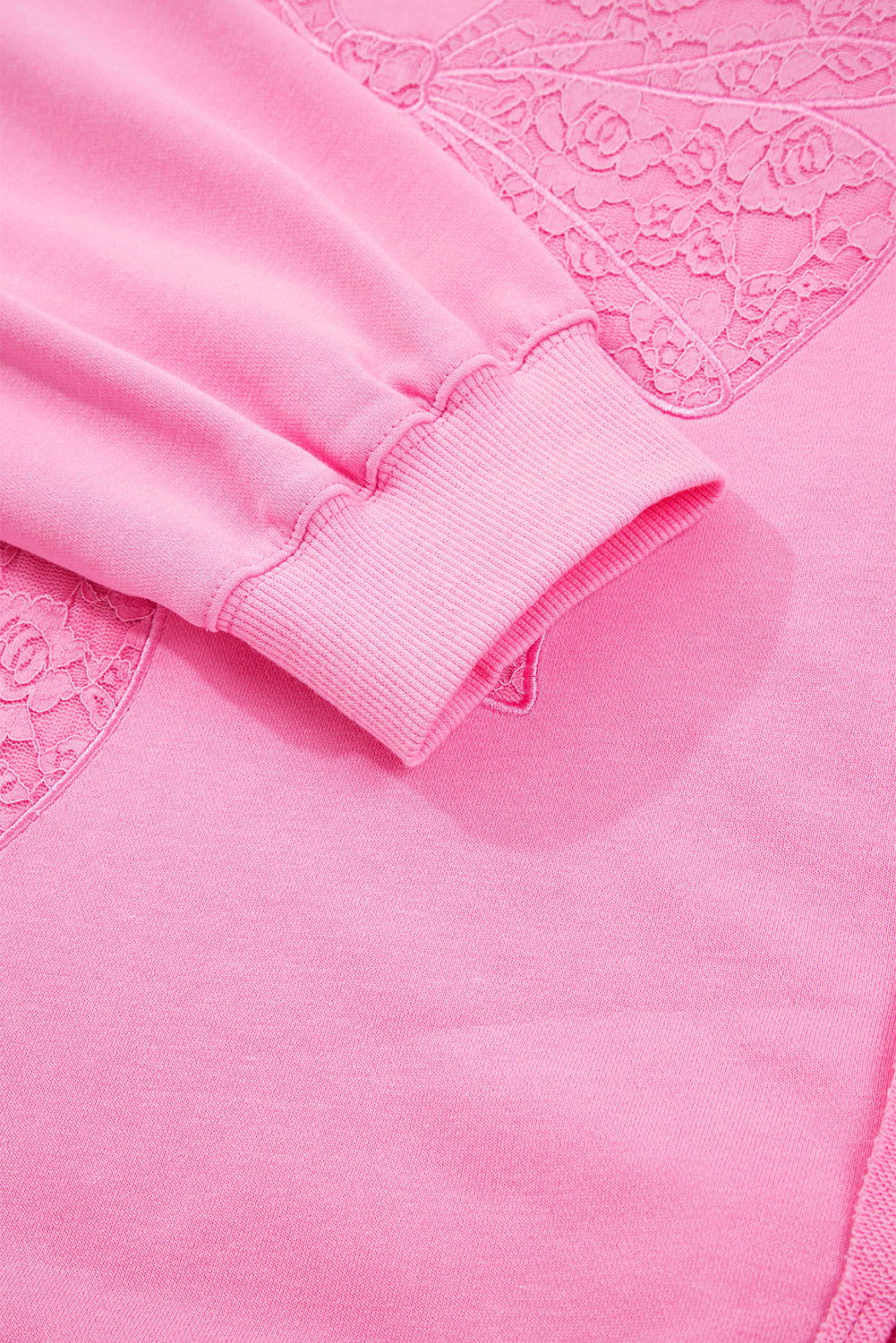 Pink Big-Bow Lace Dolman Sweatshirt — plus-size sweatshirt, Kothlis