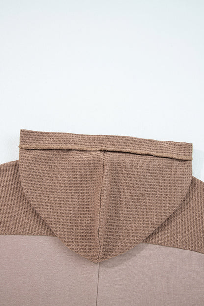 Goat Waffle Patchwork Hoodie - Pocket-Forward — plus-size sweatshirt, Kothlis