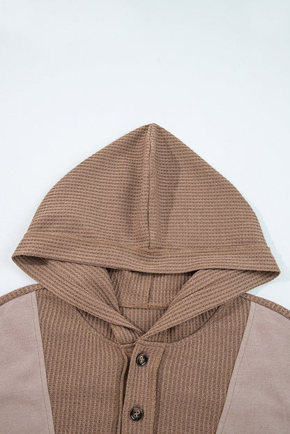 Goat Waffle Patchwork Hoodie - Pocket-Forward — plus-size sweatshirt, Kothlis