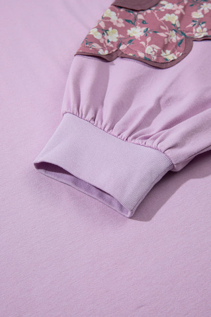 Phalaenopsis Floral Patch Pullover — plus-size sweatshirt, Kothlis