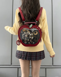 Small Backpack Purse for Women – Waterproof PU Leather Shoulder Bag & Crossbody Backpack with Pendant