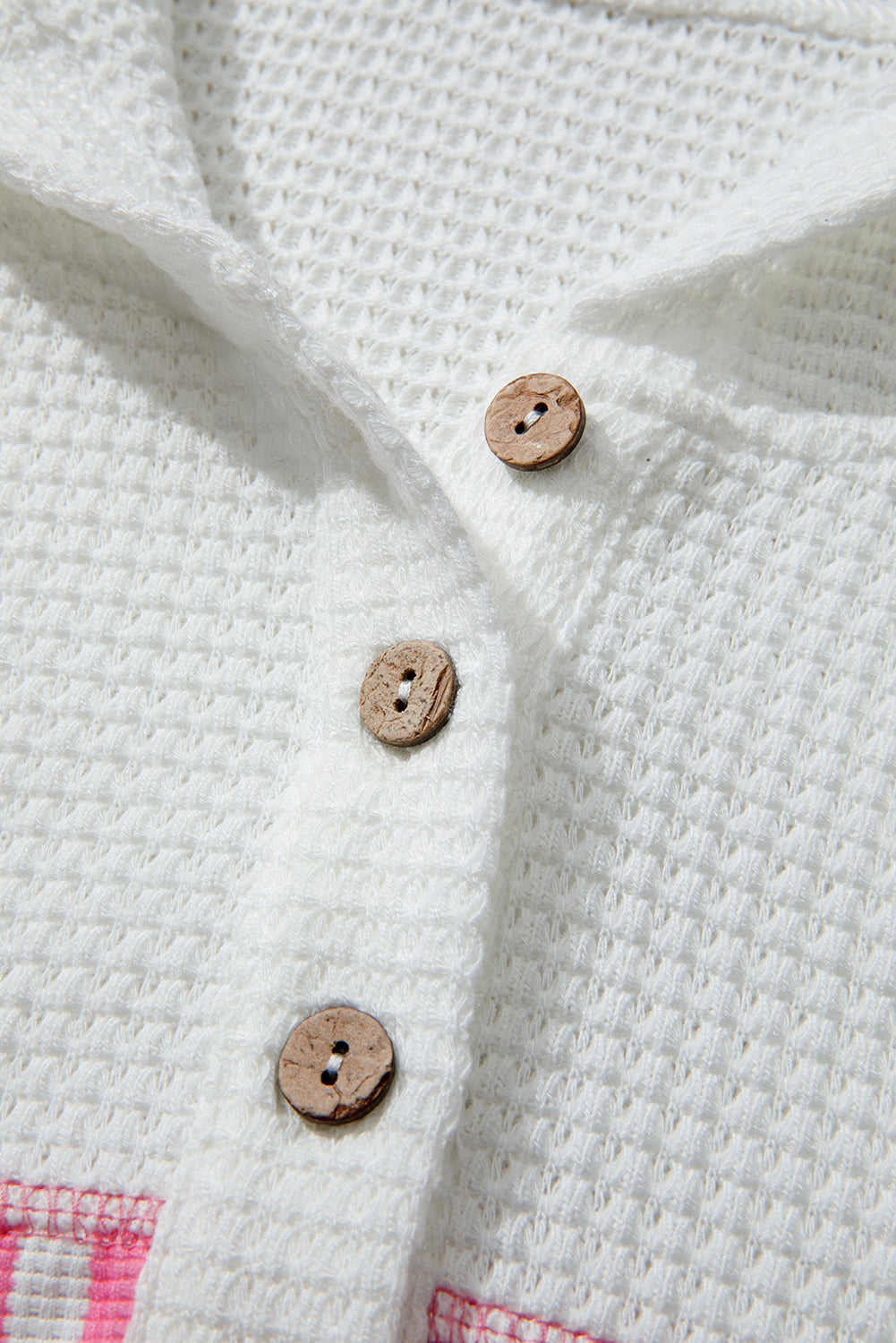 Pink Stripe x Leopard Waffle Hoodie — plus-size sweatshirt, Kothlis