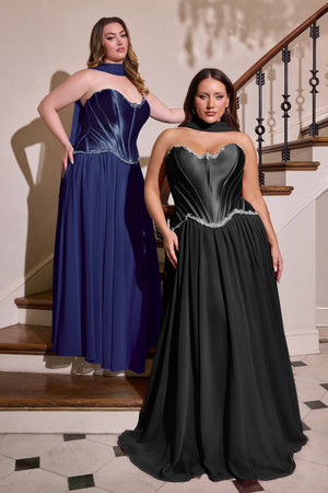 Ladivine — Sculpted Satin Corset Gown