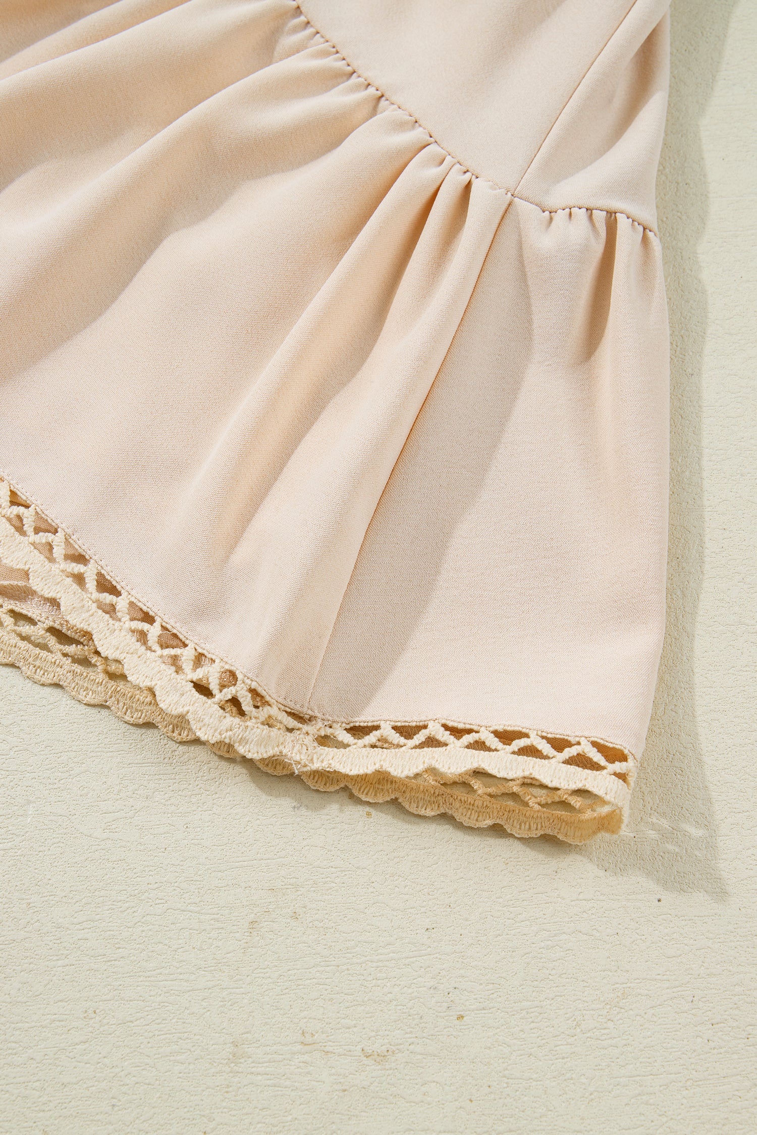 Millie - Ruffled Boho Shorts in Parchment — plus-size bottoms, Kothlis