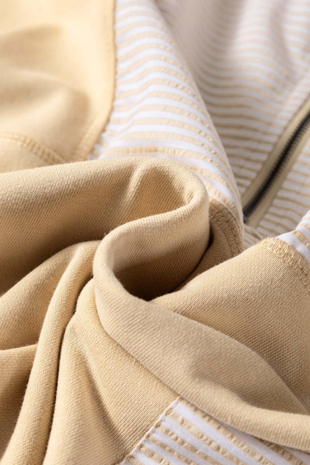 Khaki Stripe Half-Zip - French Terry Comfort — plus-size sweatshirt, Kothlis