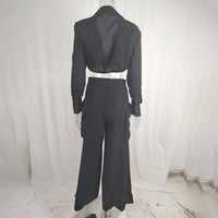 Women's Plus Size Wide Leg Elegant Pant Set