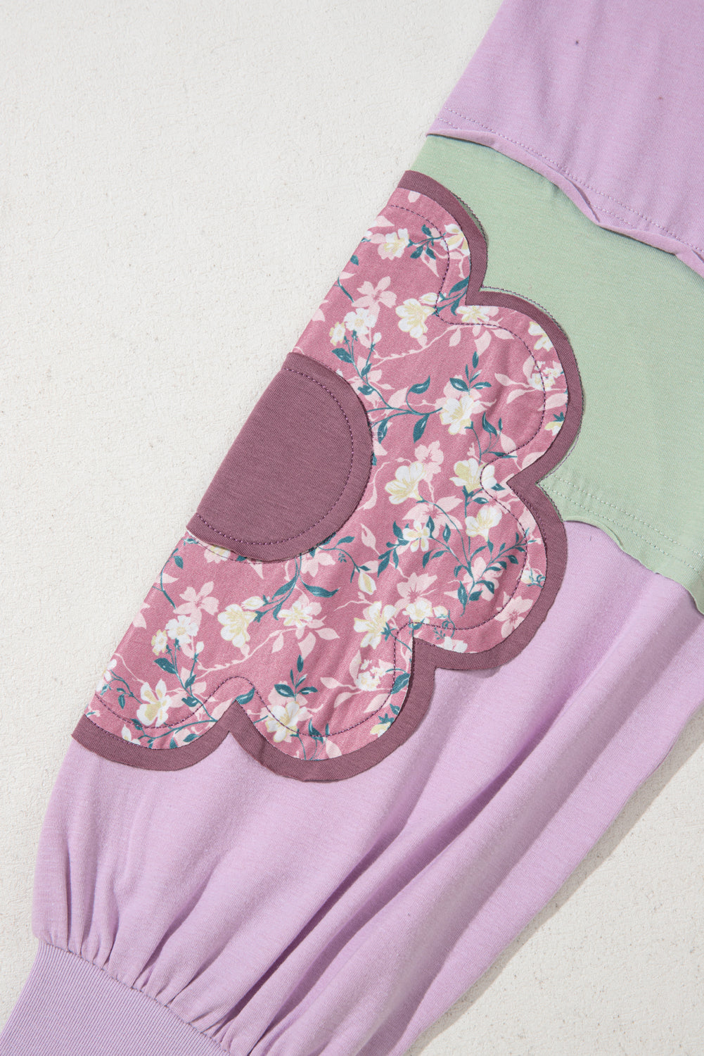 Phalaenopsis Floral Patch Pullover — plus-size sweatshirt, Kothlis
