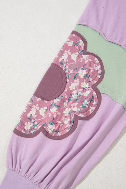 Phalaenopsis Floral Patch Pullover — plus-size sweatshirt, Kothlis