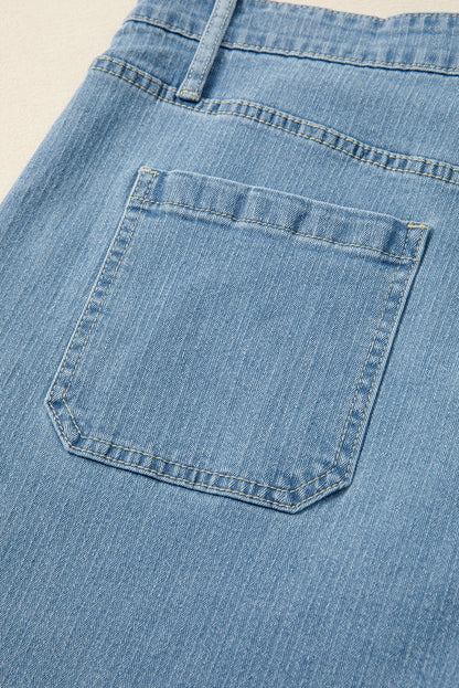 Adelyn - Textured Wide-Leg Jeans in Dusk Blue — plus-size bottoms, Kothlis