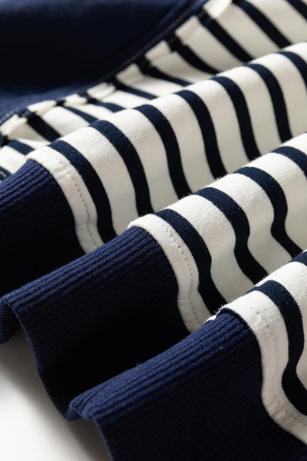 Blue Stripe Colorblock Sweatshirt - Made to Layer — plus-size sweatshirt, Kothlis