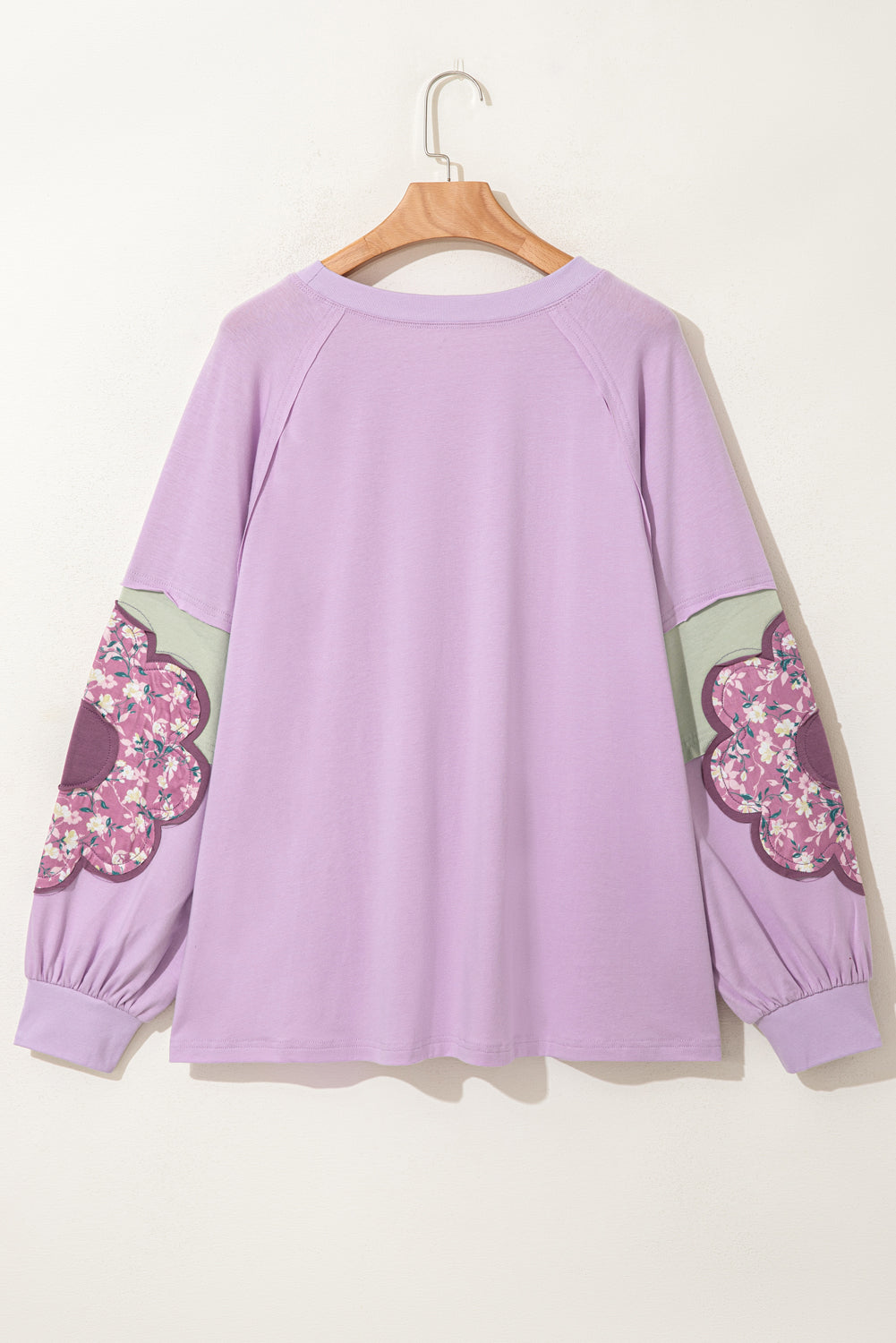 Phalaenopsis Floral Patch Pullover — plus-size sweatshirt, Kothlis