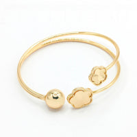 Clover Inspired Cuff Bracelet 18k Gold Plated