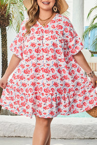 Zariah Ruffled Half Sleeve PLUS Dress