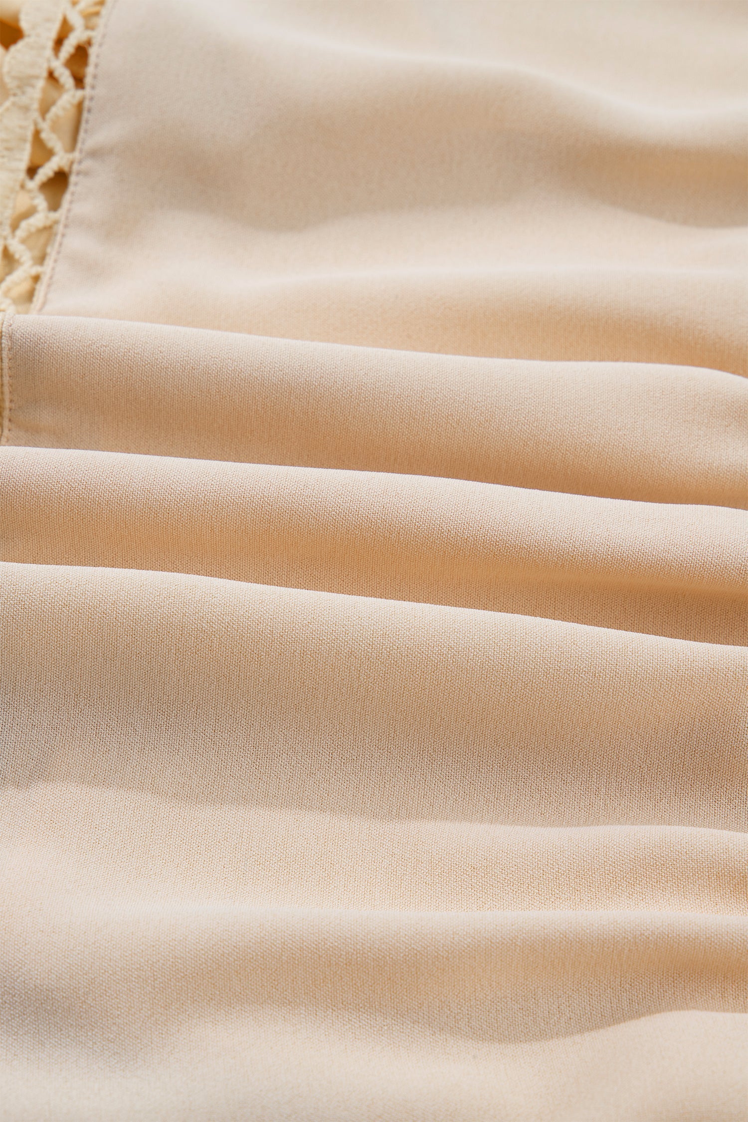 Millie - Ruffled Boho Shorts in Parchment — plus-size bottoms, Kothlis