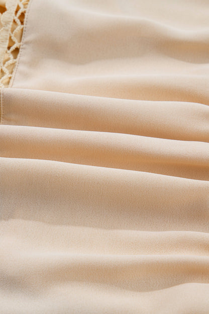 Millie - Ruffled Boho Shorts in Parchment — plus-size bottoms, Kothlis