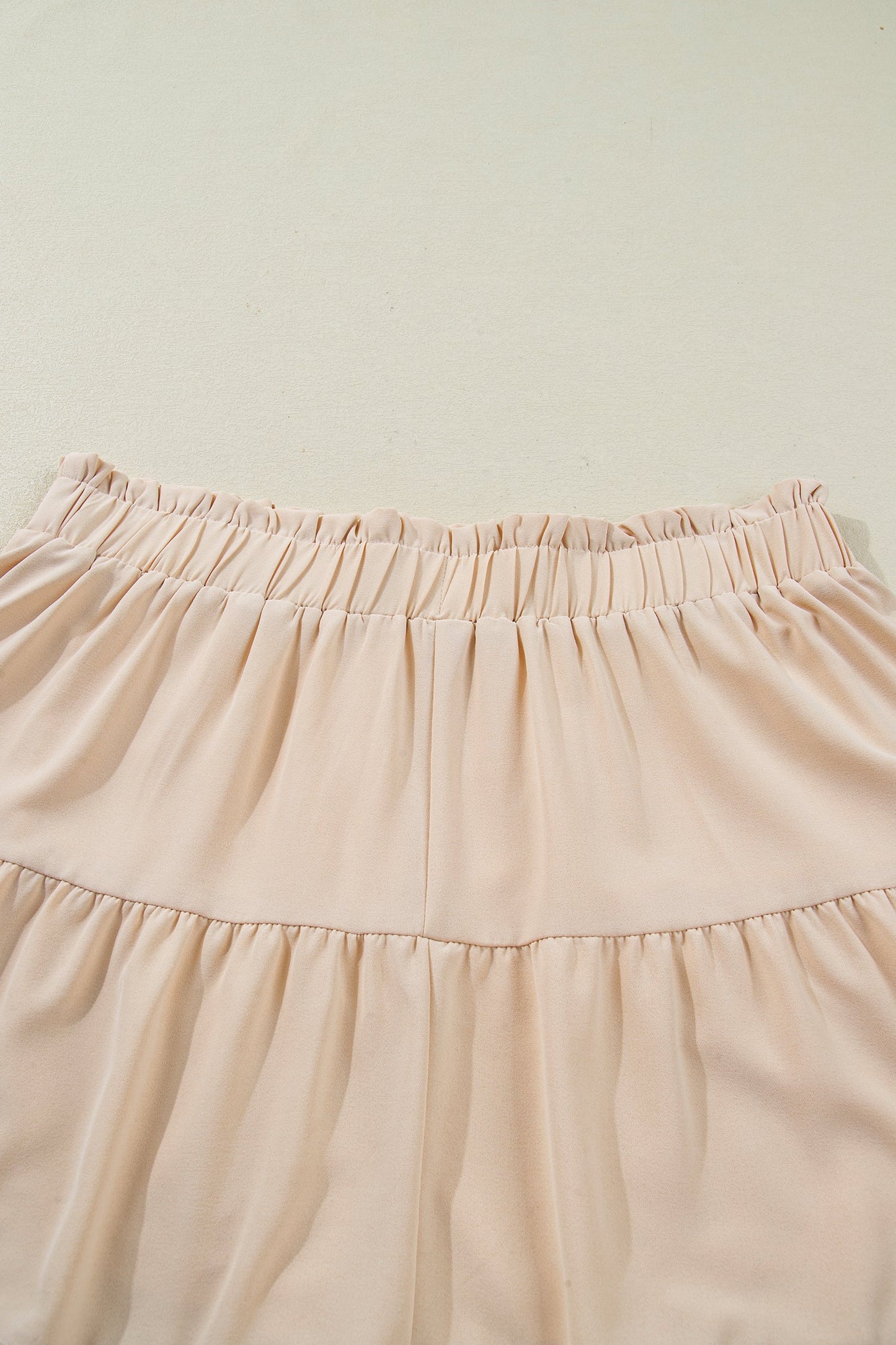 Millie - Ruffled Boho Shorts in Parchment — plus-size bottoms, Kothlis