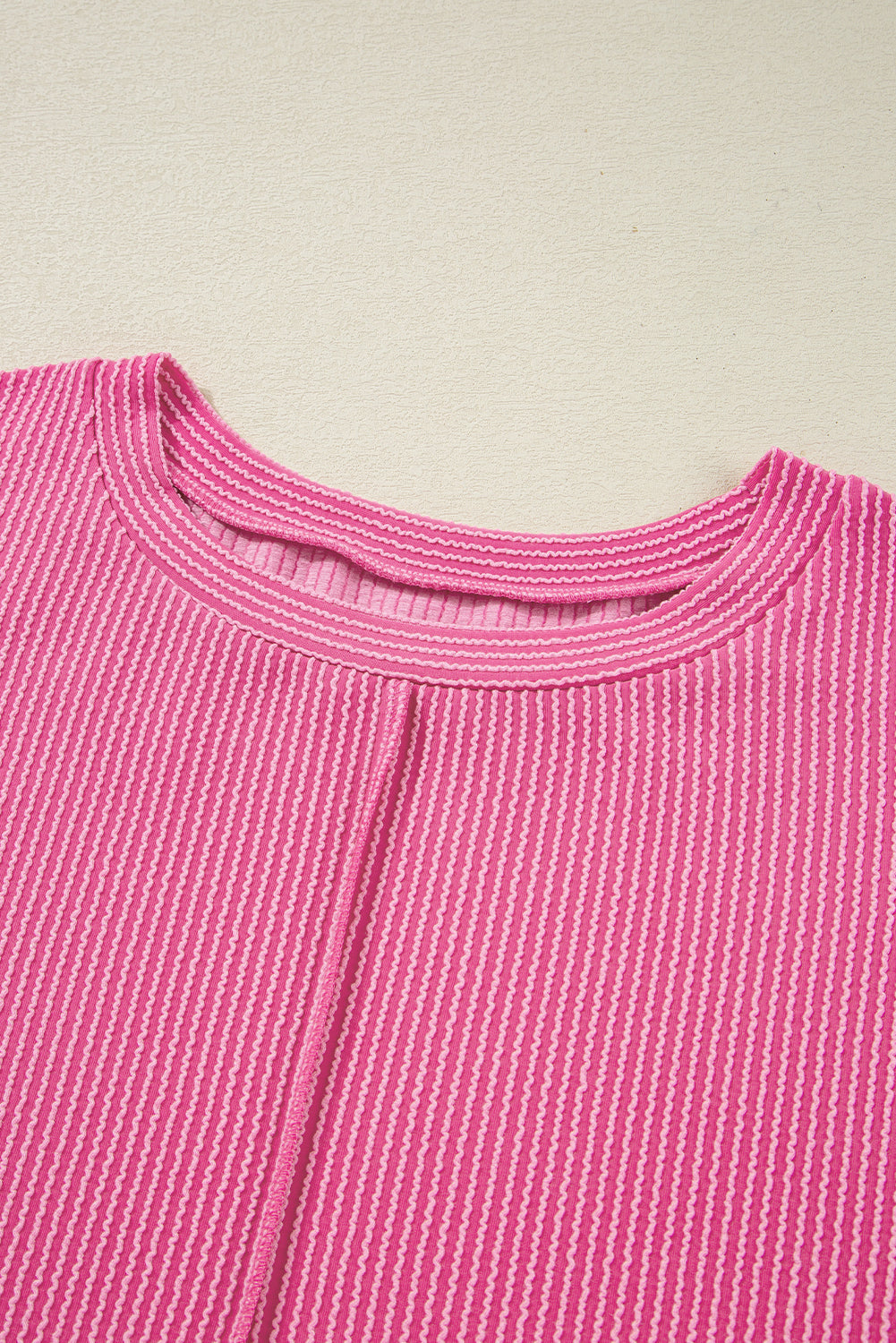 Bonbon Spiral-Rib Exposed-Seam Long Sleeve — plus-size long-sleeve top, Kothlis