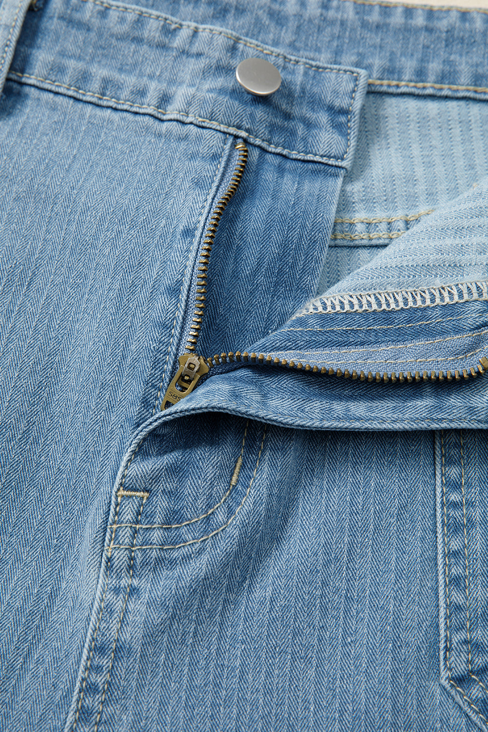 Adelyn - Textured Wide-Leg Jeans in Dusk Blue — plus-size bottoms, Kothlis