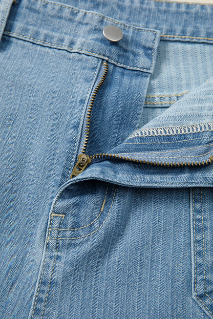 Adelyn - Textured Wide-Leg Jeans in Dusk Blue — plus-size bottoms, Kothlis