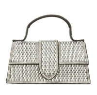 Jessie Luxe Jeweled Crossbody Bag with Detachable Handle and Spacious Interior