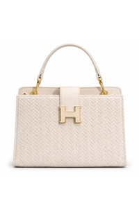 The Icon Woven Top Handle Bag – Statement Mini Handbag for Going Out & Trendy Outfits