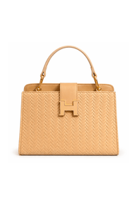 The Icon Woven Top Handle Bag – Statement Mini Handbag for Going Out & Trendy Outfits
